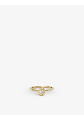 Talisman 18ct yellow-gold and 0.12ct rough and pear-cut diamond ring