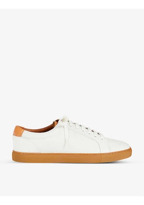 Udammo contrast leather trainers