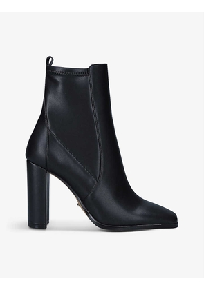 Aurla faux-leather heeled ankle boots