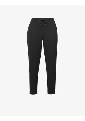 Tapered mid-rise stretch-jersey jogging bottoms