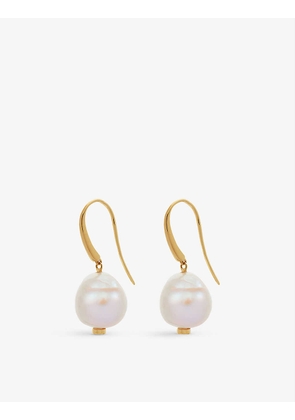 Nura Keshi 18ct yellow gold-plated vermeil sterling silver and pearl earrings