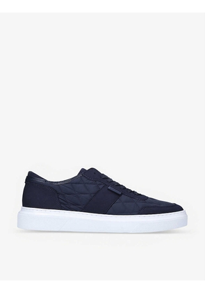 Liddesdale quilted shell and woven low-top trainers