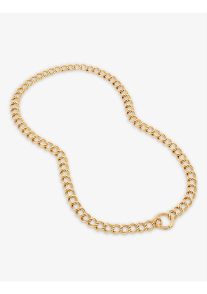 Groove Curb 18kt gold-plated vermail chain necklace