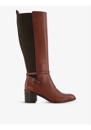 Taxie knee-high heeled leather boots