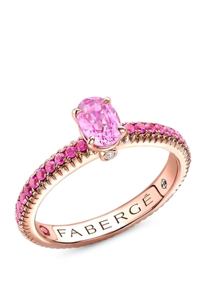 Fabergé Rose Gold, Diamond and Sapphire Colours of Love Ring
