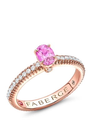Fabergé Rose Gold, Diamond and Sapphire Colours of Love Ring