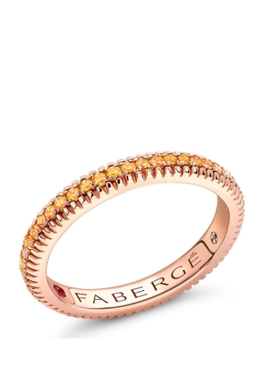 Fabergé Rose Gold and Orange Sapphire Colours of Love Ring