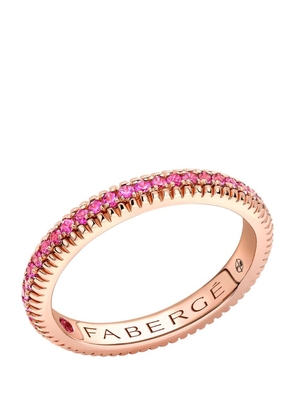 Fabergé Rose Gold and Pink Sapphire Colours of Love Ring
