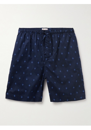 Derek Rose - Nelson 98 Printed Cotton-Poplin Pyjama Shorts - Men - Blue - S