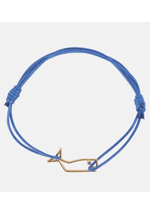 Aliita Ballena Zafiro Azul 9kt gold cord bracelet