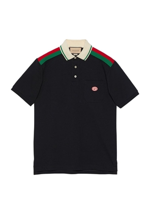 Gucci Web Stripe Polo Shirt