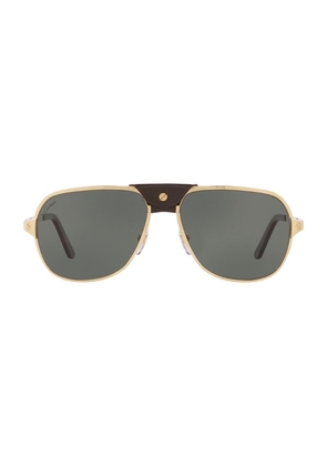 Cartier Gold Frame Pilot Sunglasses