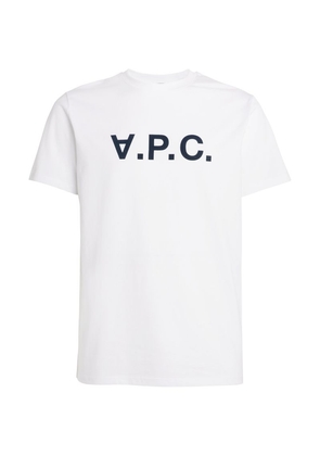 A. P.C. Cotton Upside-Down Logo T-Shirt