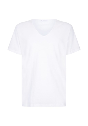 Sunspel Cellular Cotton V-Neck T-Shirt