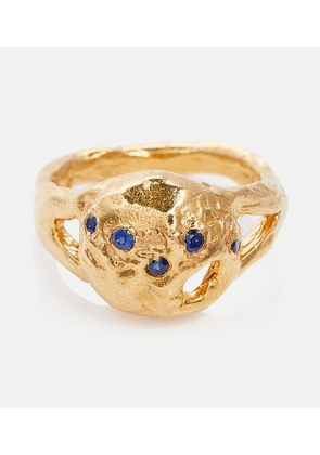 Alighieri The Sapphire's Patch 24kt gold-plated ring with sapphires