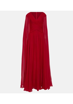 Elie Saab Caped silk-blend gown