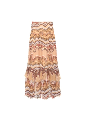 Chloé Printed silk-crepon skirt