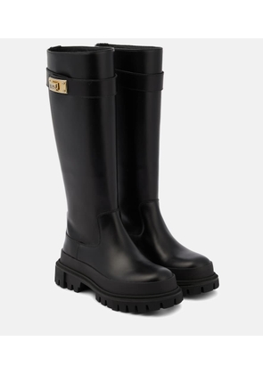 Dolce&Gabbana Leather knee-high boots