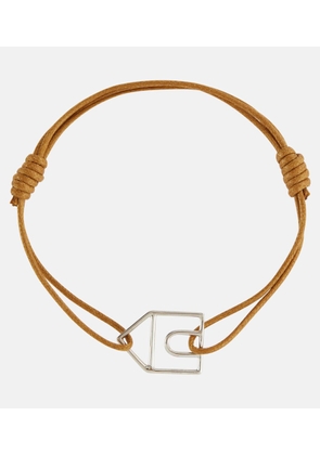 Aliita Casita Pura 9kt white gold charm cord bracelet