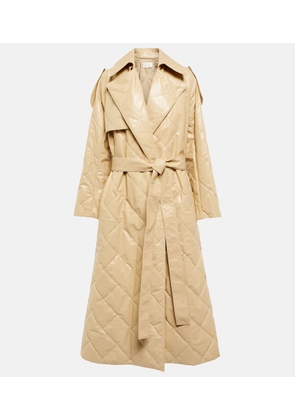 The Row Agathon quilted leather trench coat