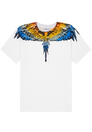Marcelo Burlon Lunar Wings Printed Cotton T-shirt - White - XL