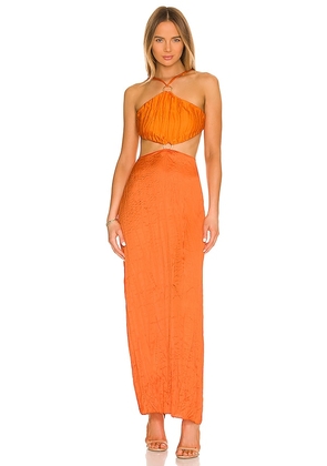 Baobab Kira Maxi Dress in Orange. Size L.