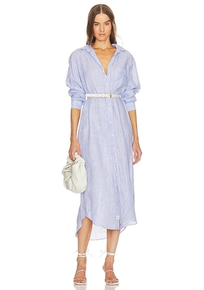 Frank & Eileen Rory Maxi Shirt Dress in Blue. Size S.