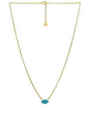 gorjana Evil Eye Prism Necklace in Metallic Gold.