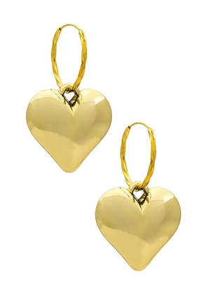 Casa Clara Colette Earrings in Metallic Gold.
