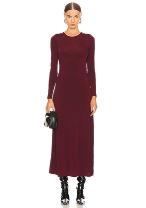 ALLSAINTS Katlyn Maxi Dress in Burgundy. Size 2, 4, 6, 8.