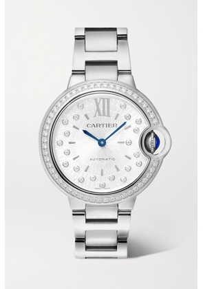 Cartier - Ballon Bleu De Cartier Automatic 33mm Stainless Steel And Diamond Watch - White - One size