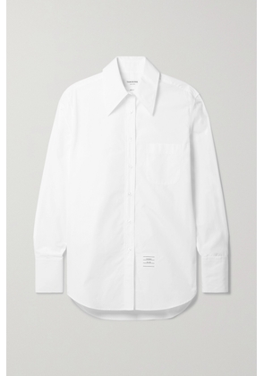 Thom Browne - Appliquéd Cotton-poplin Shirt - White - IT36,IT38,IT40,IT42,IT44,IT46,IT48