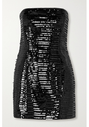 A.L.C. - Elsie Strapless Sequined Satin Mini Dress - Black - US00,US0,US2,US4,US6,US8,US10,US12,US14