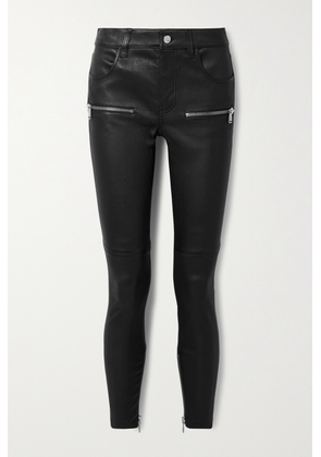 Anine Bing - Remy Zip-detailed Leather Skinny Pants - Black - DK30,DK32,DK34,DK36,DK38,DK40