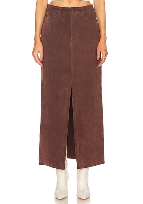 Still Here Lima Skirt in Brown. Size 24, 25, 26, 27, 28, 29.