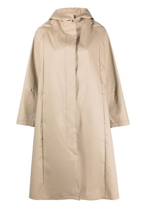 Mackintosh single-breasted hooded coat - Neutrals