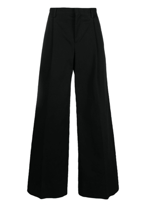 Moschino pleat-detailing wide-leg trousers - Black