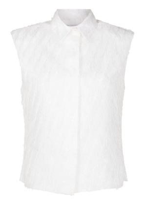 Gloria Coelho frayed sleeveless shirt - White