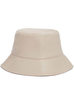 Apparis faux-leather bucket hat - Neutrals