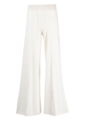 Lisa Yang high-waisted flared cashmere trousers - White