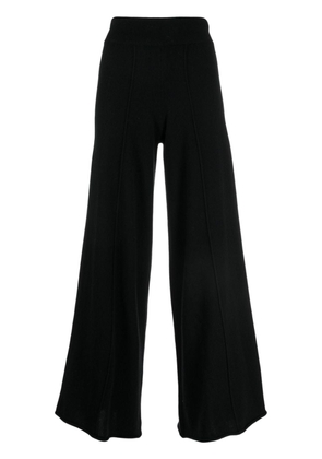 Lisa Yang high-waisted flared cashmere trousers - Black