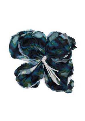 Gianluca Capannolo logo-charm flower-detailing pin - Blue