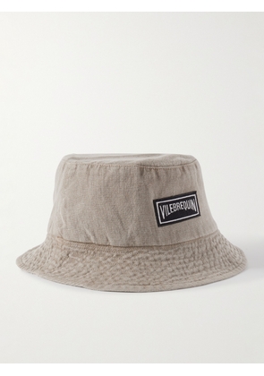 Vilebrequin - Logo-Appliquéd Linen Bucket Hat - Men - Neutrals - M/L