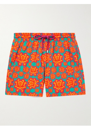 Vilebrequin - Moorise Straight-Leg Mid-Length Printed Recycled Swim Shorts - Men - Orange - S