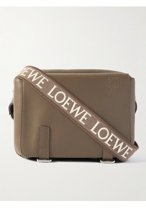 LOEWE - Military Leather Messenger Bag - Men - Brown