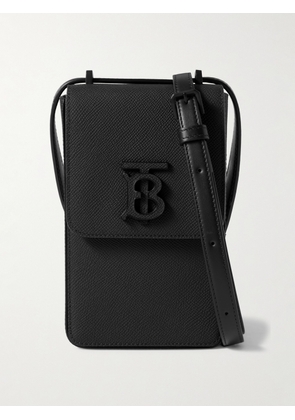 Burberry - Full-Grain Leather Phone Pouch - Men - Black