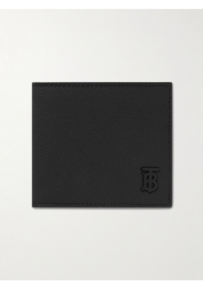 Burberry - Logo-Detailed Full-Grain Leather Billfold Wallet - Men - Black