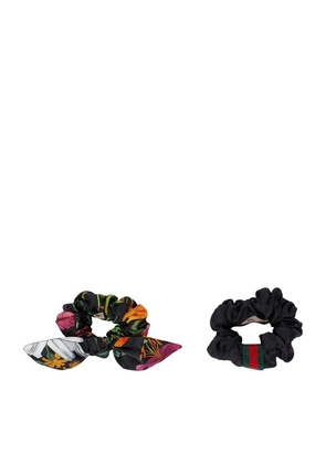 Gucci Silk Gg Scrunchies (Set Of 2)