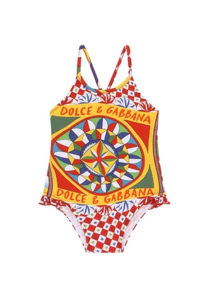 Dolce & Gabbana Kids Patterned Logo Swimsuit (0-30 Months)
