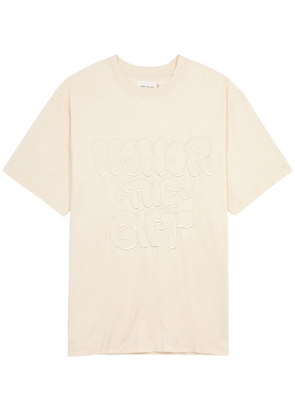 Honor The Gift Amp'd Up Logo Cotton T-shirt - Cream